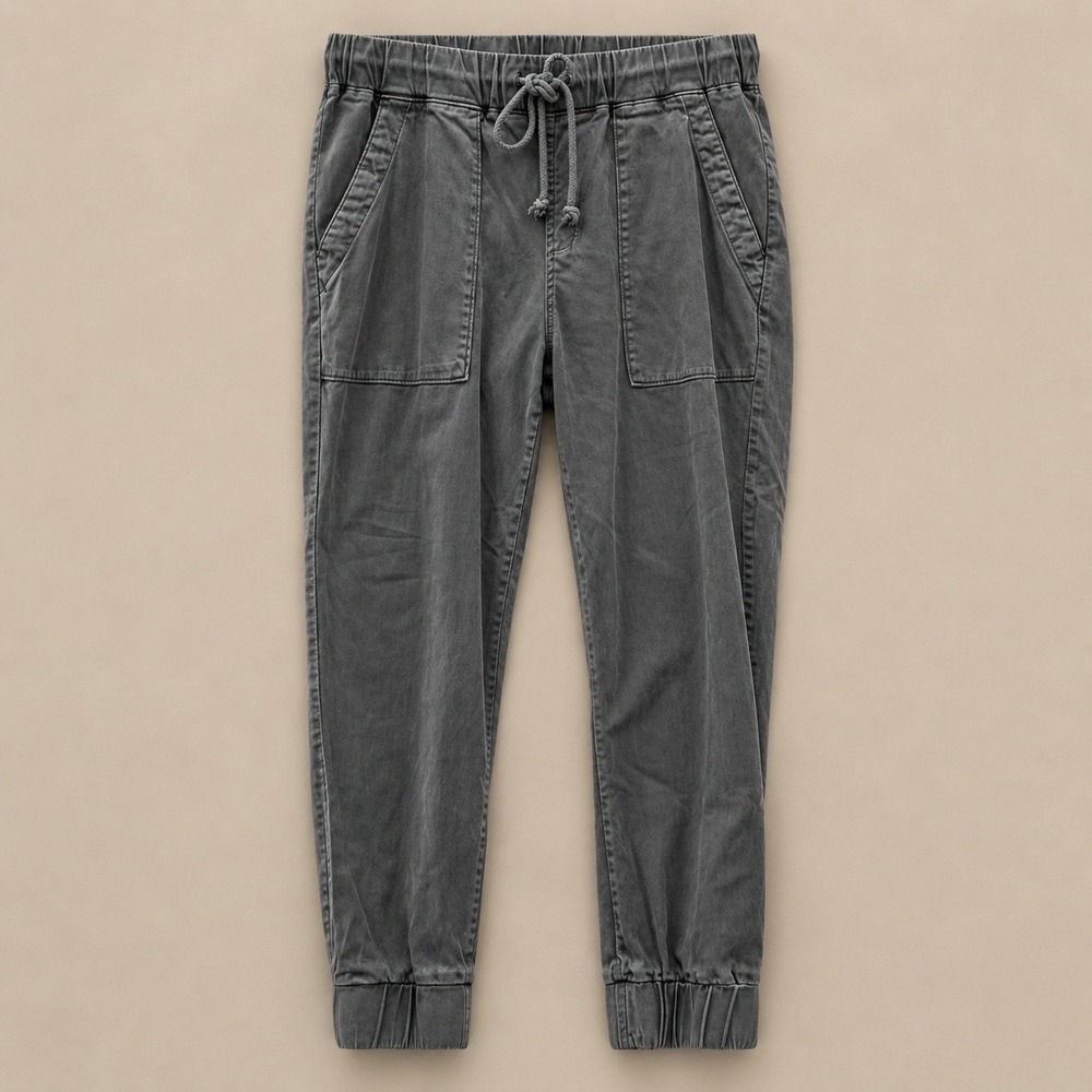 CCloth & Stone Pants Womens M Gray Tencel Cotton Utility Jogger 25.5" Inseam